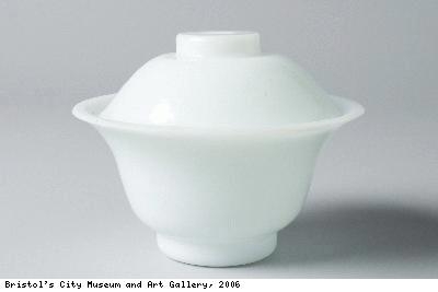 White bowl with lid