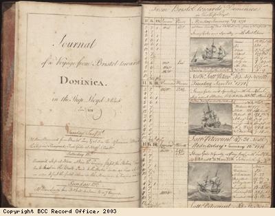 Page from log book of the Lloyd slave ship