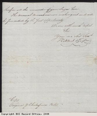 Letter regarding the freeing of slaves