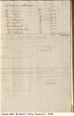 Page 17 from log book of ship Africa