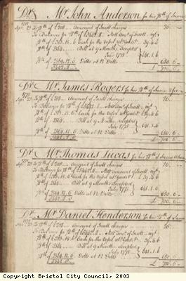 Page 30 from log book of ship Africa