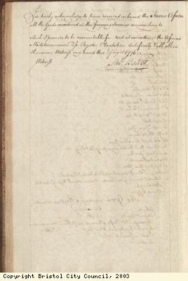 Page 46 from log book of ship Africa
