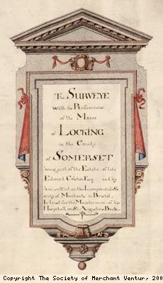 Title page, manor of Locking survey