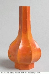 Orange glass vase