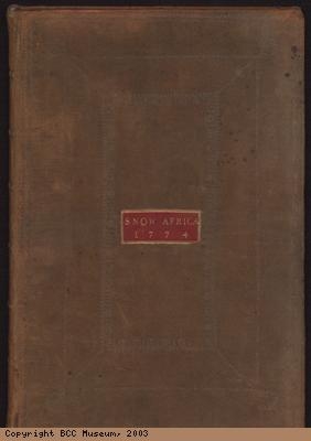 Account book of the slave ship Africa