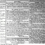 Advertisement for a runaway slave from St Kitts