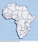 Map showing location of Bioko