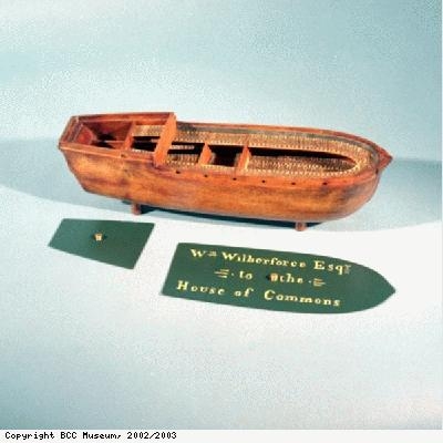 Model of Liverpool slave ship the Brookes