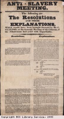 Poster for Claxton Resolution