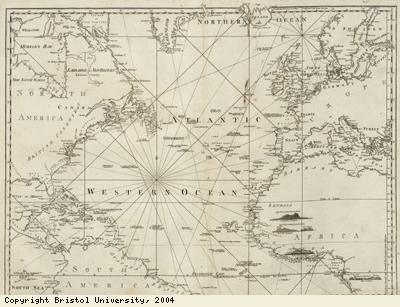 Map of The Atlantic or Western Ocean