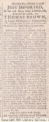 Newspaper extract, advert for medical goods