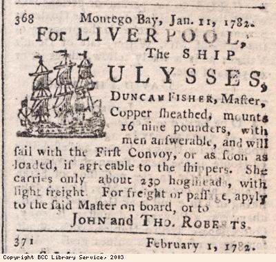 Newspaper extract, departure of ship