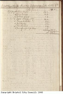 Page 25 from log book of ship Africa