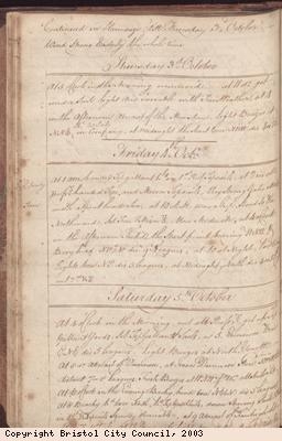 Page of log book of ship Lloyd