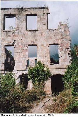 Remains of the Huggins' plantation home