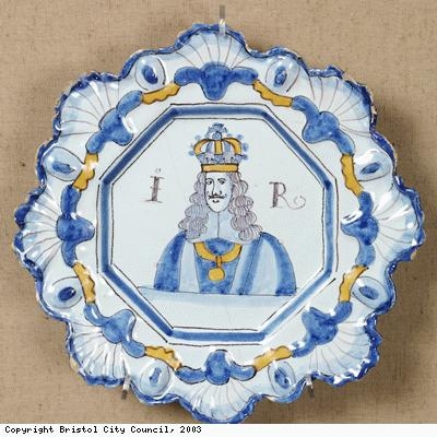 Plate depicting King James II