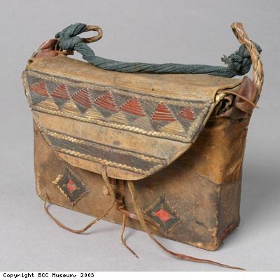 Leather case from Asante people of West Africa