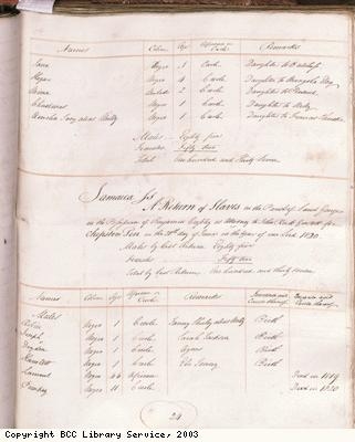 Page 24, Slave list, Chepstow Estate, Jamaica