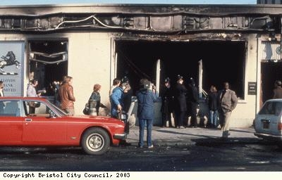 St Pauls Riots, fire damage to bank