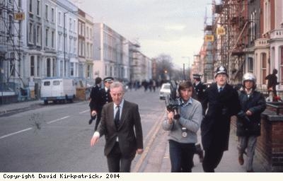 St Pauls Riots, running from crowd