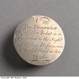 Theatre token (back)