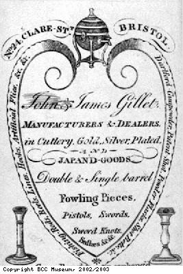 Trade card, John and James Gillet